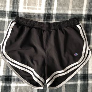 black and white champion shorts